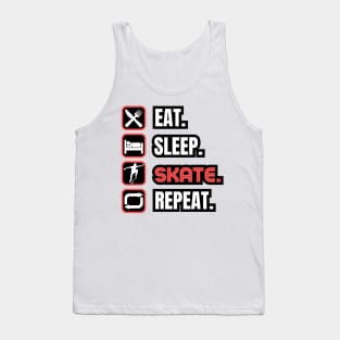 Eat Sleep Skate Repeat Tank Top